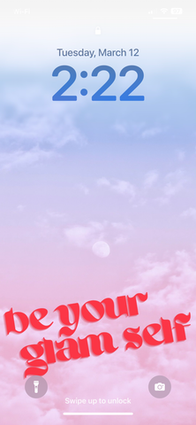 FREE Be Your Glam Self Phone Wallpaper “Up In The Glam Clouds”
