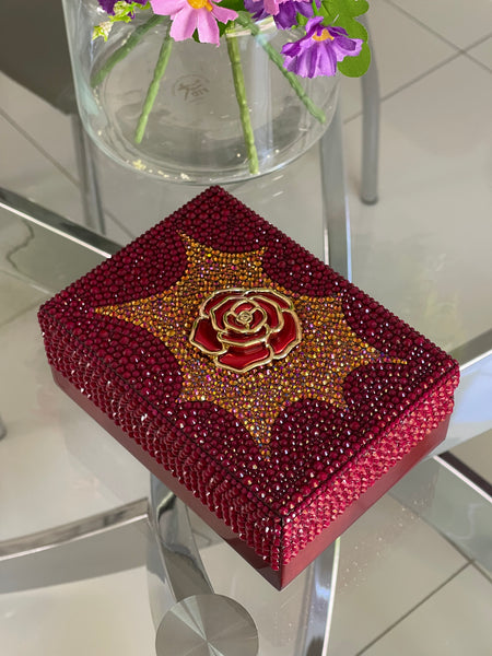 Jewelry Box w/Rose Design