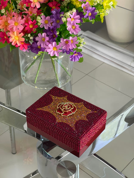 Jewelry Box w/Rose Design