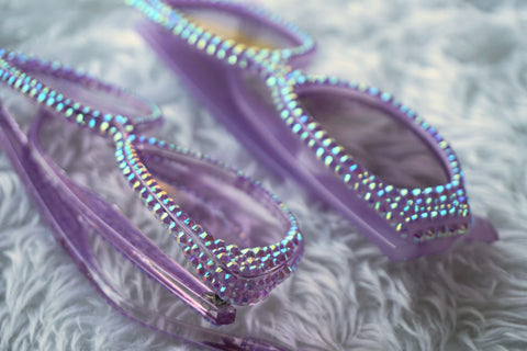 Purple Cat Eye Glam Glasses
