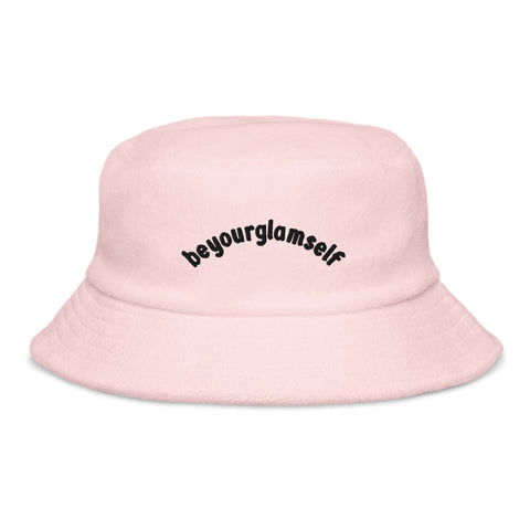 Be Your Glam Self unstructured terry cloth bucket hat