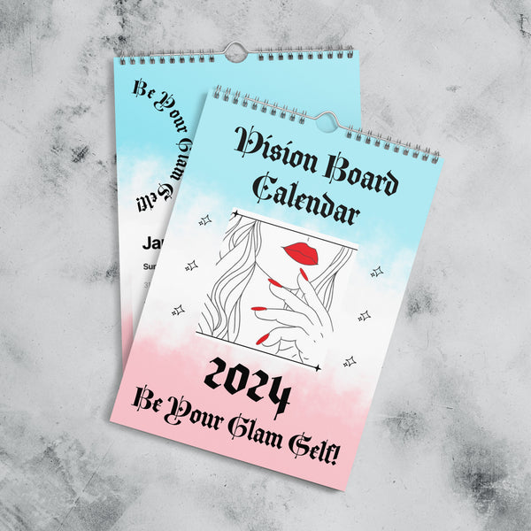 Be Your Glam Self' Vision Board Wall Calendar (2024) – beyourglamself