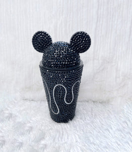 Mouse Ears Glam Tumbler Showpiece in BLACK bling