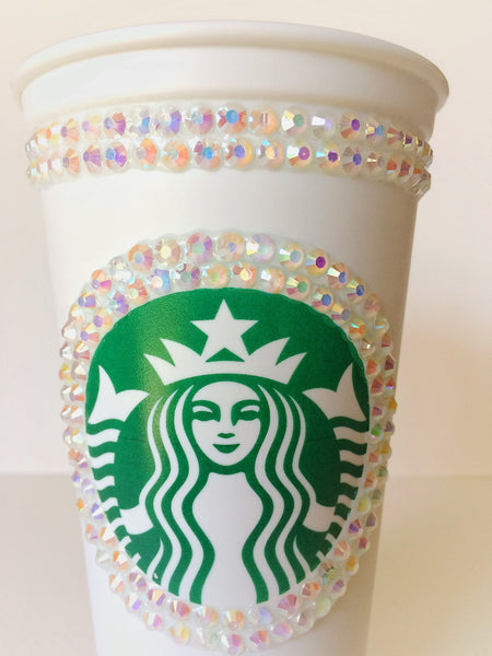 Custom Personalized Travel Coffee Tea Starbucks Bling Travel Mug with Lid