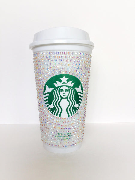 Custom Bling Starbucks 16 oz Coffee Tea Travel Glam Mug Personalized