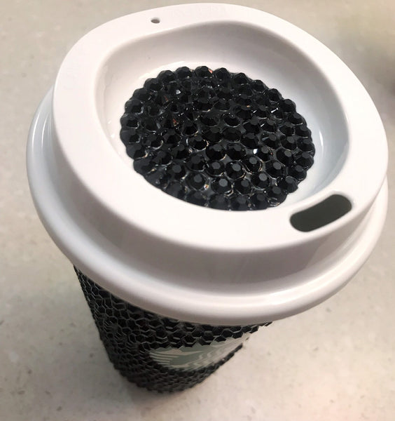Black Glam 16 oz. Starbucks Travel Bling Coffee Tea Mug