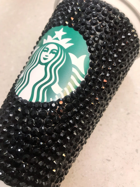 Black Glam 16 oz. Starbucks Travel Bling Coffee Tea Mug