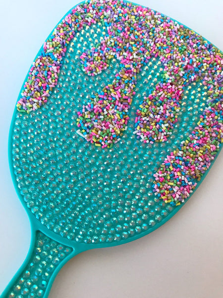 Sprinkles Drip Hand Held Bling Makeup Mirror for Vanity / Beauty Glam Room Deco