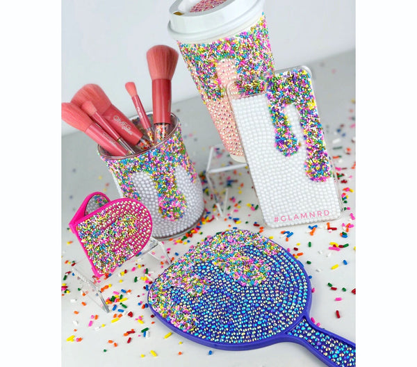 Sprinkles Drip Make up Brush Holder / Vanity Decor / Beauty Tool / Pen Pencil Holder Showpiece / Salon Decoration