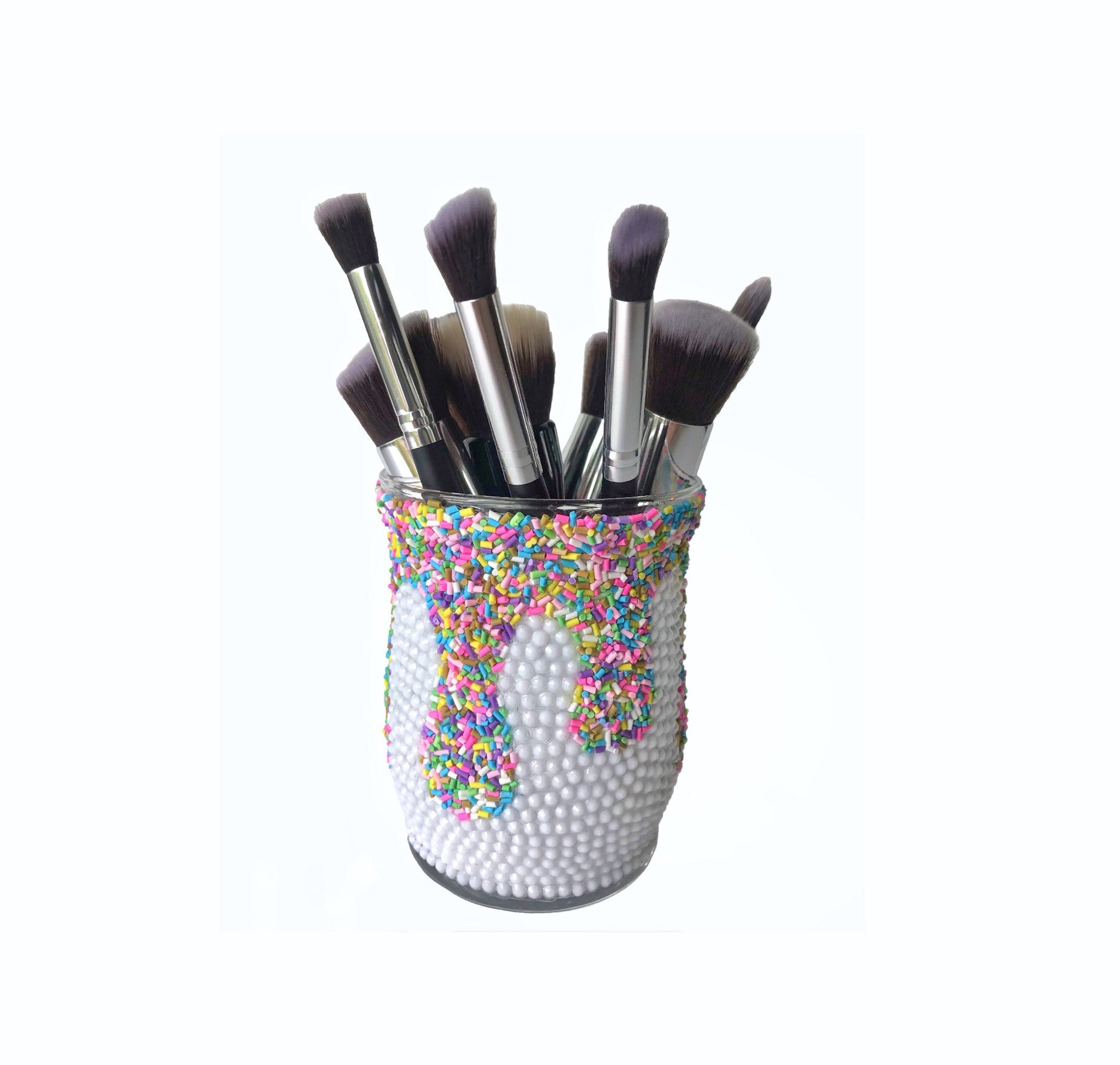 Sprinkles Drip Make up Brush Holder / Vanity Decor / Beauty Tool / Pen Pencil Holder Showpiece / Salon Decoration
