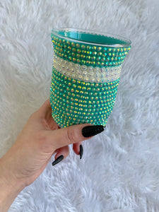 Teal Glam Brush Holder / Pencil / Pen Cup