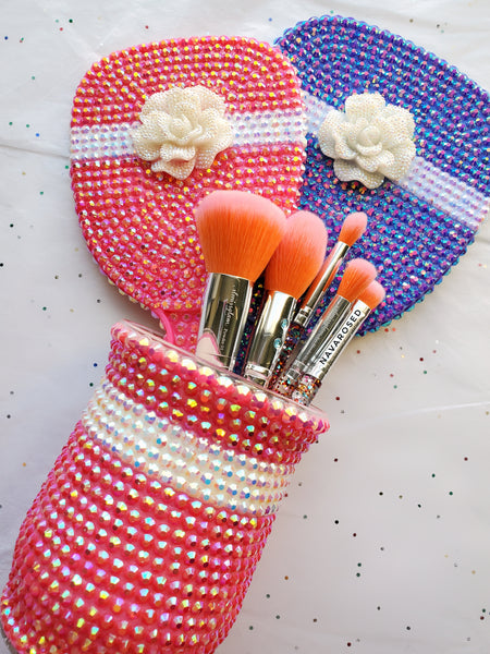 Pink Brush Holder Glam Showpiece / Pen Holder